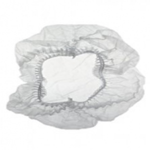 double elastic white mop cap