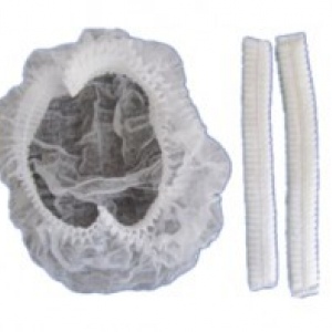 single elastic white mop cap